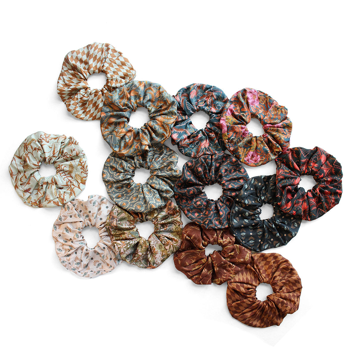 Silk Scrunchie | Blue Rose