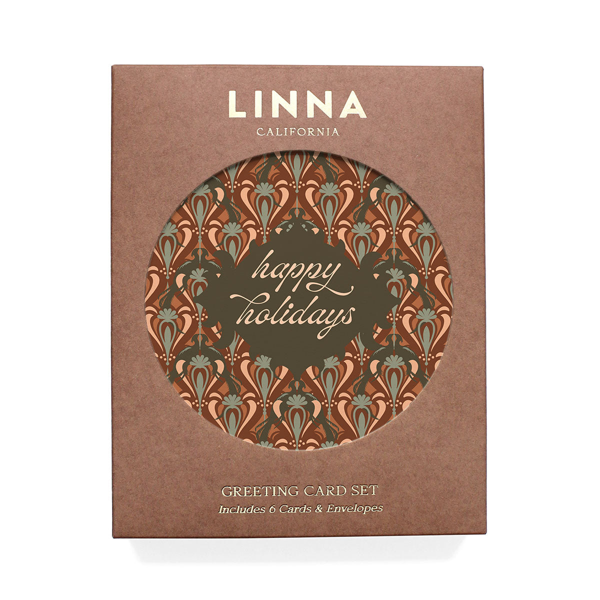 Holiday | Pheasant Filigree in Rust | Greeting Card