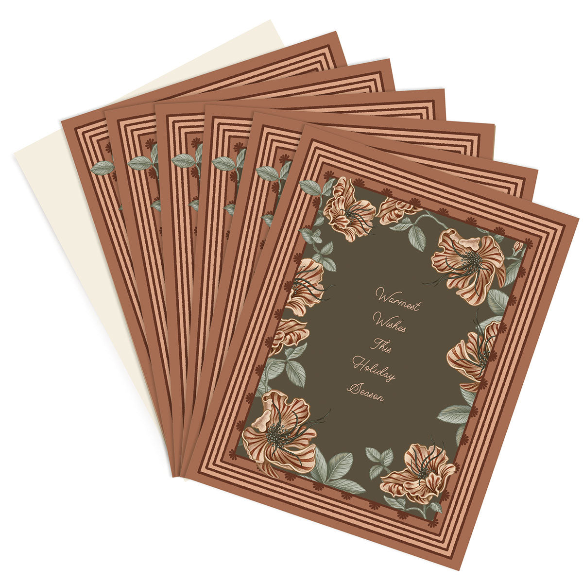 Holiday | Orchard Bordure in Rust | Greeting Card