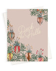 "Deck the Halls" Floral Ornament Greeting Card