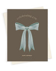 Happy Birthday | Blue Bow | Greeting Card