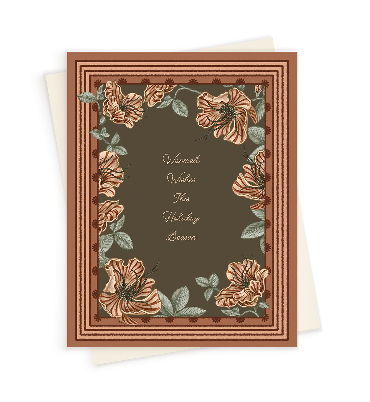 Holiday | Orchard Bordure in Rust | Greeting Card