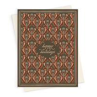 Holiday | Pheasant Filigree in Rust | Greeting Card