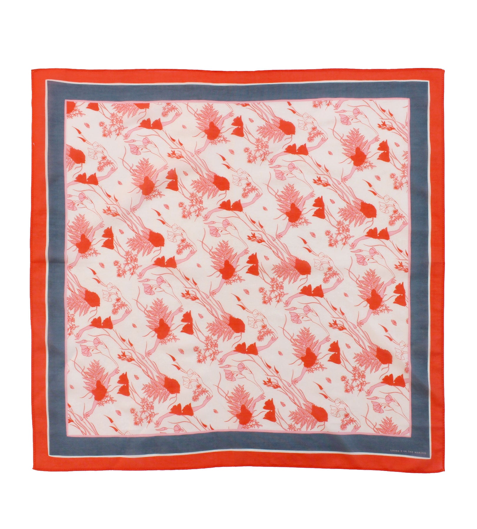 Petite Silk Cotton Scarf : Poppy